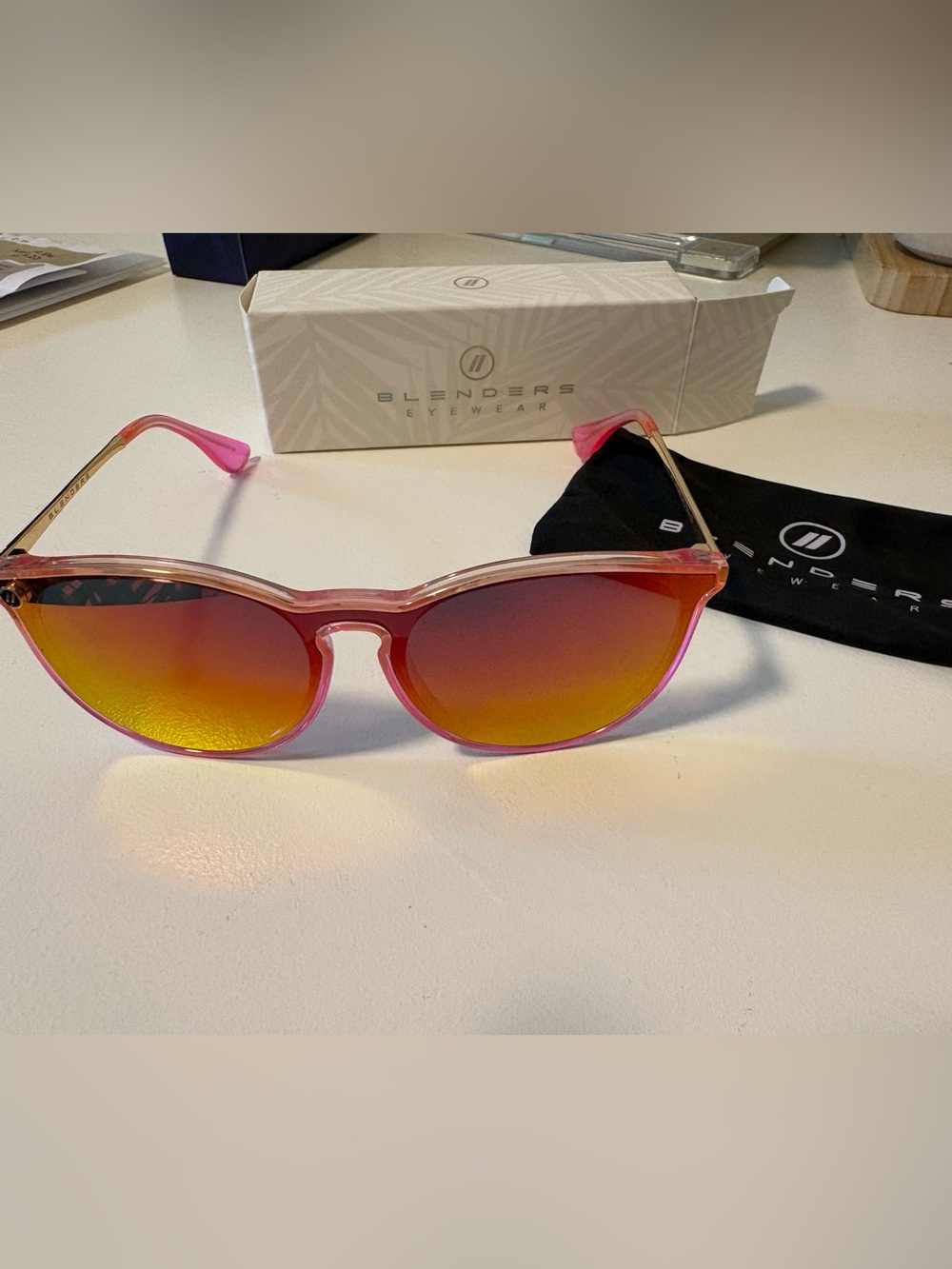 Blenders Eyewear Pink Fade Mirror Sunglasses
